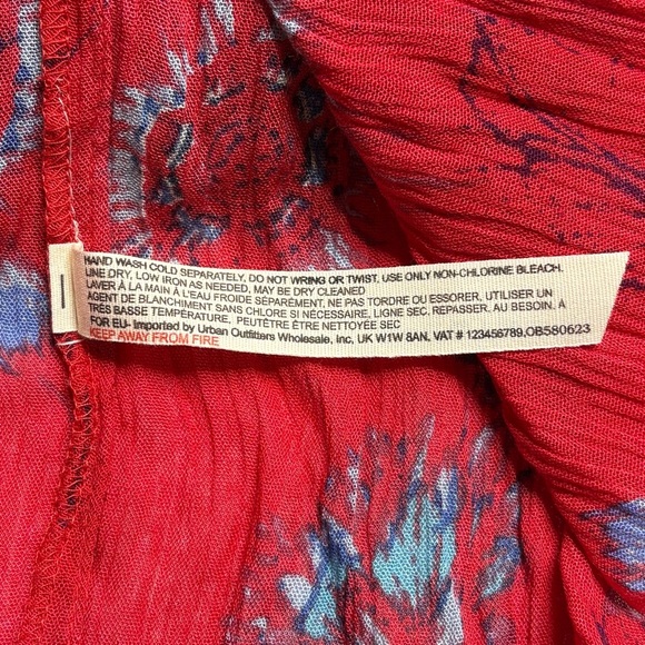 Free People Intimately Red Garden Party Floral Tiered Maxi Dress - Picture 14 of 15